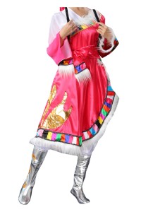 Custom-made ethnic minority dance costumes, custom-made adult female Tibetan performance costumes, Tibetan costumes, Tibetan dance costumes for women SKDO015 front view